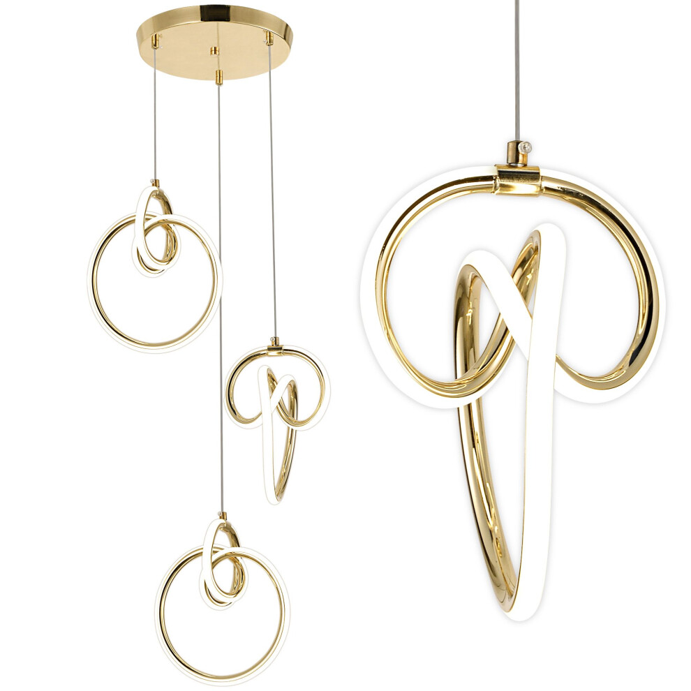 Toolight Gold Pendant Lamp Led G072-3Cpr
