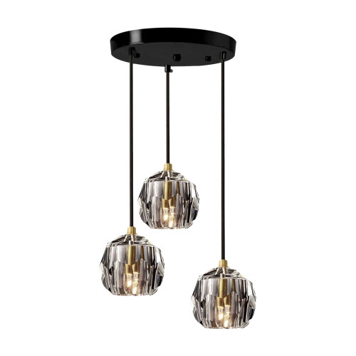 Lampada Da Soffitto Cristallo Black APP588-3CPR 1