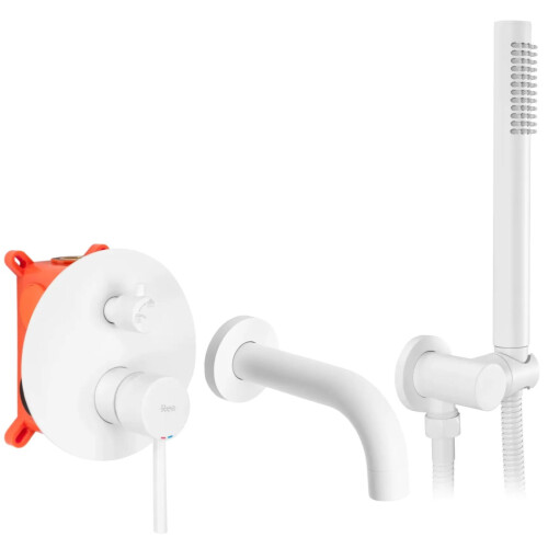 Rubinetto Da Vasca Rea Lungo White Matt + Box
