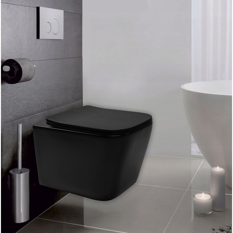 Toilet Bowl Rea Julio Black Matt 5902557398317
