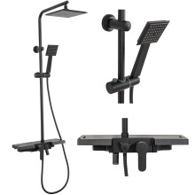 Shower System Rea Bravo Black