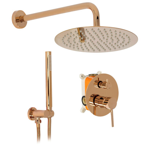 Inbouw Regendoucheset Rea Lungo Copper + Box