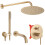 Inbouw Regendoucheset Rea Lungo Gold Brush Met Uitloop + Box 1