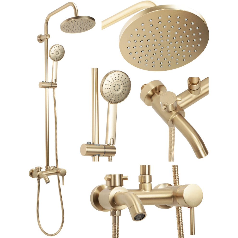 Shower Set Rea Luis Gold Brush 5902557383351