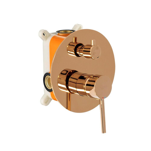 Inbouw Regendoucheset Rea Lungo Copper + Box 2