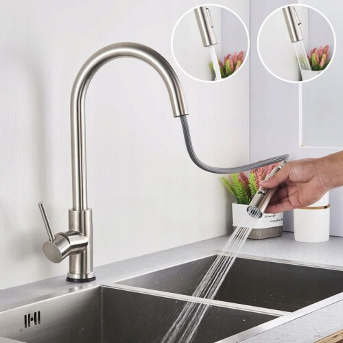 Βρύση Κουζίνας Rea Fresh Brushed Nickel Inox 2