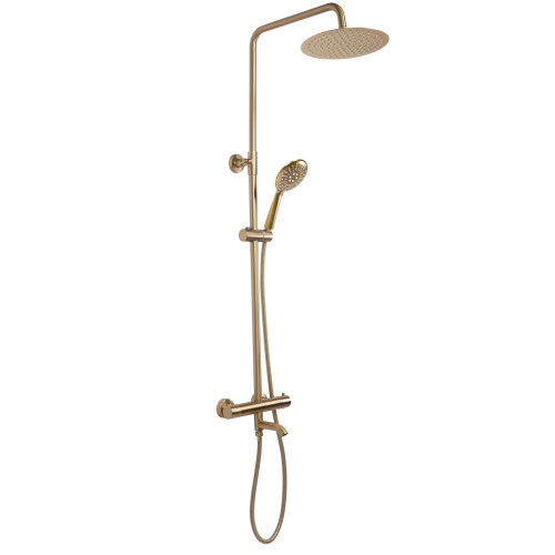 Shower Set With Thermostat Rea Lungo Gold Brush 2