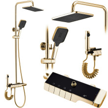 Shower Set With Thermostatic Mixer Rea Rob Gold