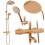 Shower Set With Thermostat Rea Lungo Copper 1