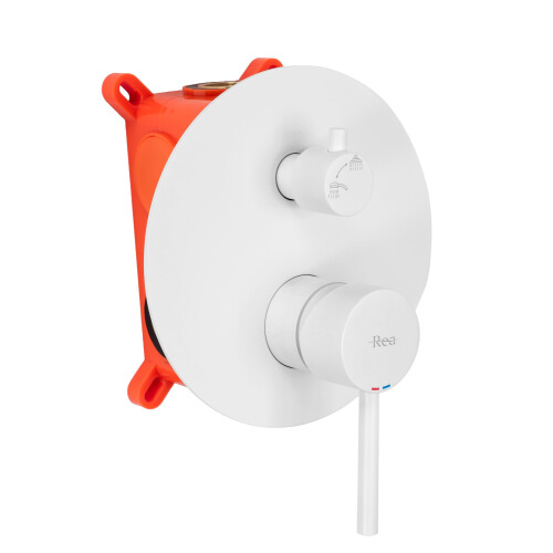 Inbouw Regendoucheset Rea Lungo White + Box 1