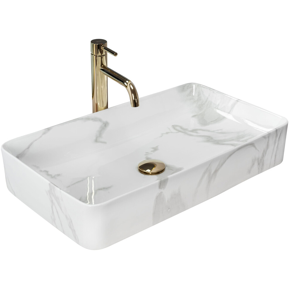 Countertop Basin Rea Denis Shiny Marmo 5902557370108