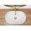 Ceramic Countertop Basin Rea Nadia White Gold Edge 5