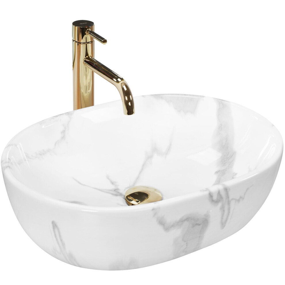 Countertop Basin Rea Amelia Marmo Shiny 5902557377459