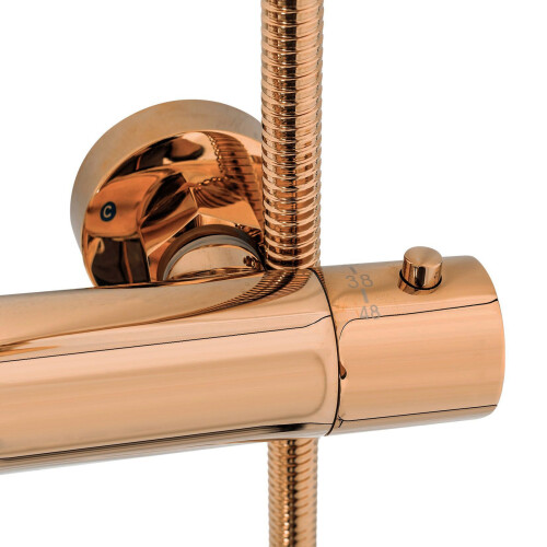 Shower Set With Thermostat Rea Lungo Copper 2