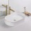 Ceramic Countertop Basin Rea Nadia White Gold Edge 6