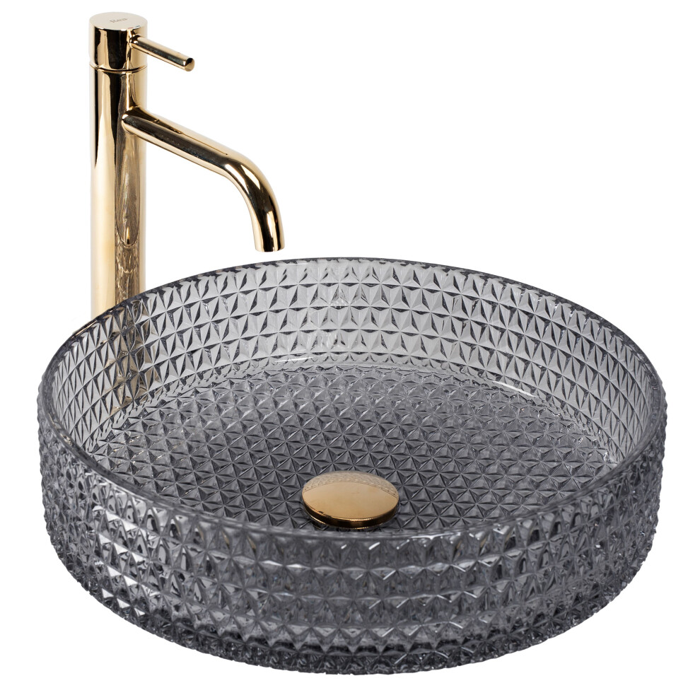 Countertop Washbasin Rea Cristal Grey 39 5902557386277