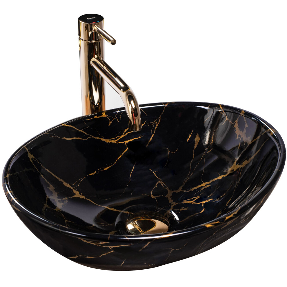 Rea Countertop Washbasin Sofia Black Marble