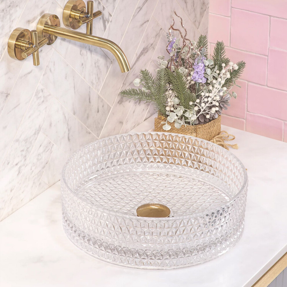 Countertop Washbasin Rea Cristal Transparent 5902557376209