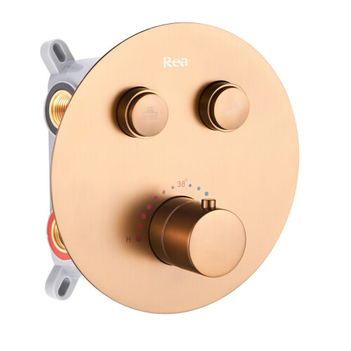 Built-in Shower Set Rea Lungo Copper Brush Box 1