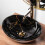Countertop Washbasin Rea Sofia Black Marble 5