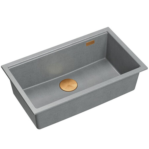 Granite Sink Logan 110 Grey Metallic Copper 2