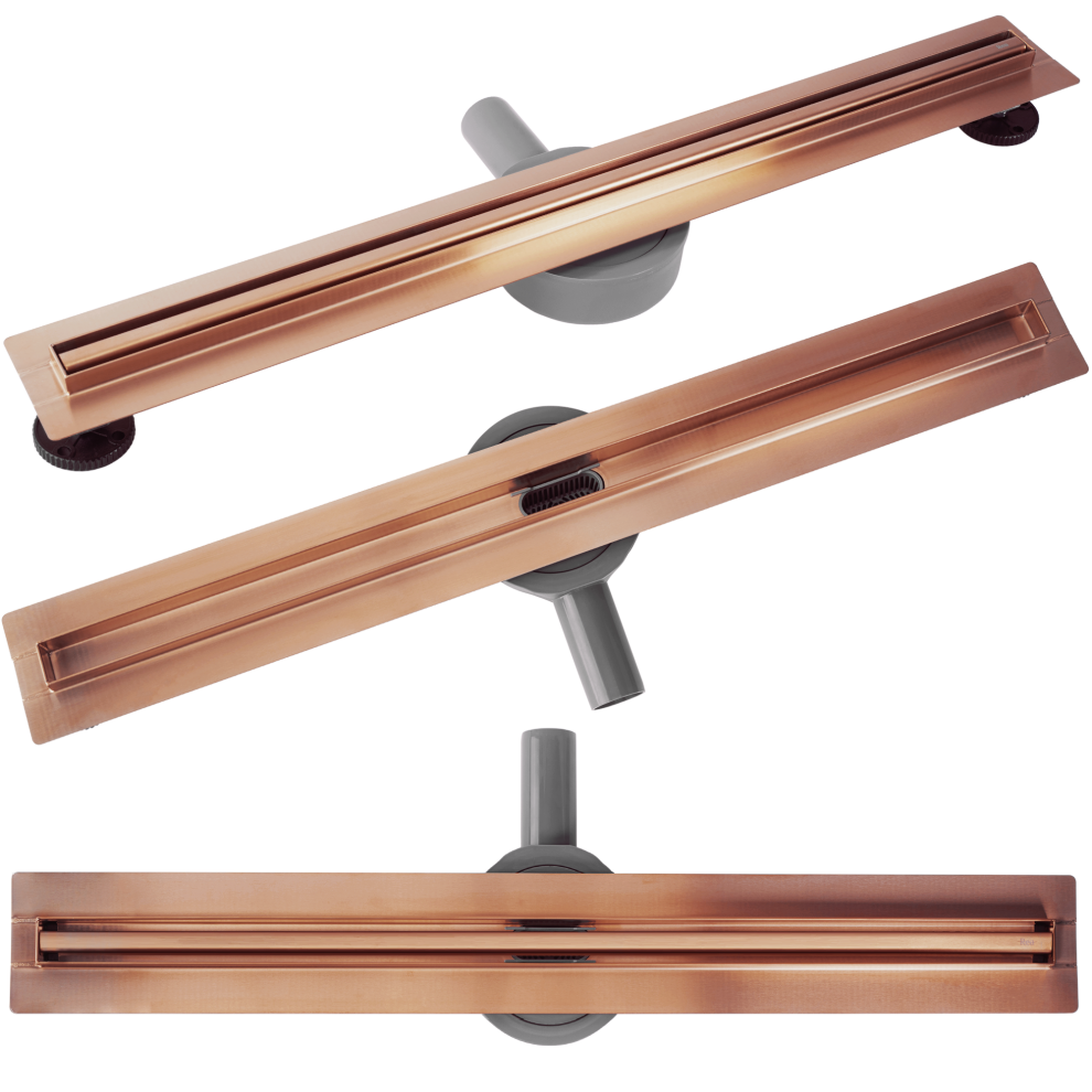 Linear Drainage Rea Neox Slim Pro Brushed Copper 70 5906366007378