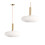 Hangende Plafondlamp Melkglas Goud Wit APP668-1CP 1