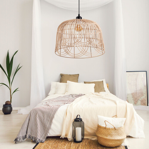 Natural Boho Κρεμαστο Φωτιστικο Οροφης APP1351-1CP 30 Cm 1
