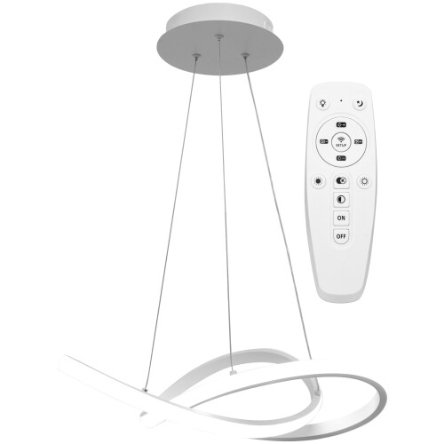 Lampe Ring Moderne Led + Télécommande App392-cp White