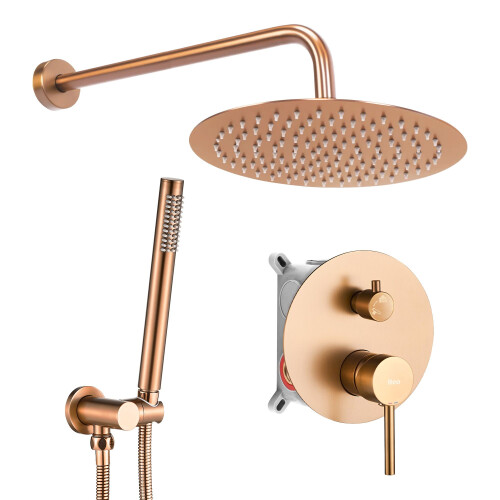 Inbouw Regendoucheset Rea Lungo Copper Brush + Box