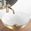 Countertop Basin Rea Stella Gold Brush / White 7