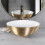 Countertop Basin Rea Stella Gold Brush / White 3