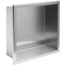 Süllyesztett Fürdőszobai Polc 30x30 Szálcsiszolt Acél