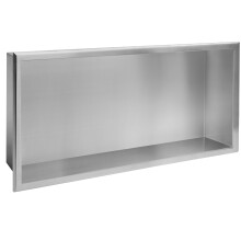 Süllyesztett Fürdőszobai Polc 30x60 Szálcsiszolt Acél