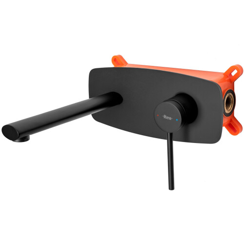 Robinet Encastré Rea Oval Black + Box 2