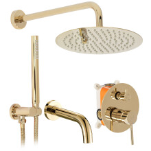 Built-in Shower Set Rea Lungo Gold + Box