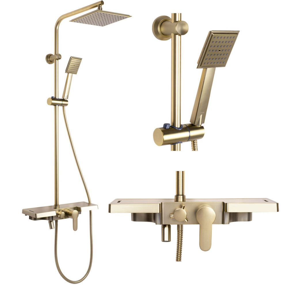 Rea Shower Set Bravo Brush Gold