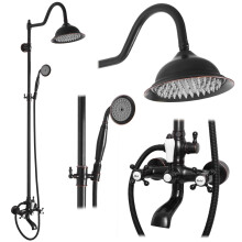 Shower Set Rea Bergamo Old Black
