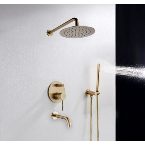 Inbouw Regendoucheset Rea Lungo Gold Met Uitloop + Box 1