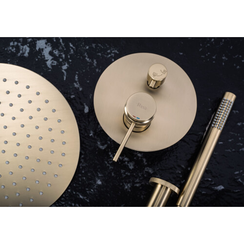Shower System Rea Lungo Grip Gold Brush + Box 2