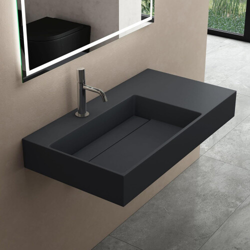 Νιπτήρας Archi 75 Cm Grey Matt Conglomerate 1