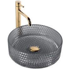Countertop Washbasin Rea Cristal Black 35