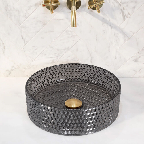 Countertop Washbasin Rea Cristal Black 35 2