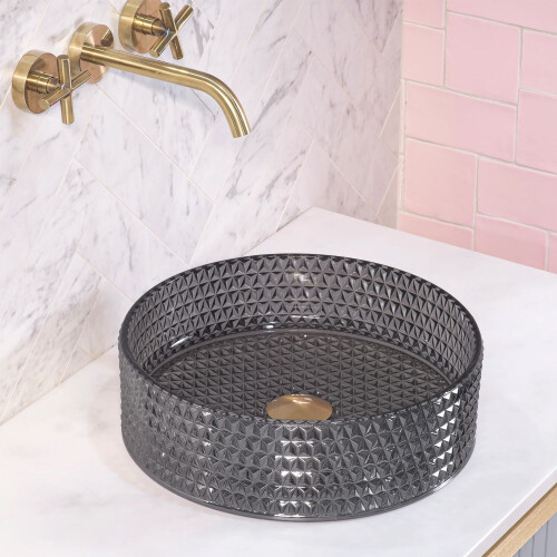 Countertop Washbasin Rea Cristal Black 35 1
