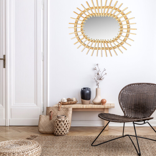 Boho Wall Mirror 57cm Qdj5749 1
