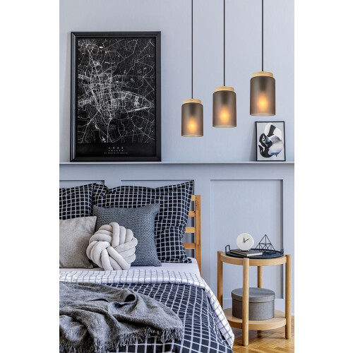 Κρεμαστό Φωτιστικό APP1812-3CP Frosted Grey 2