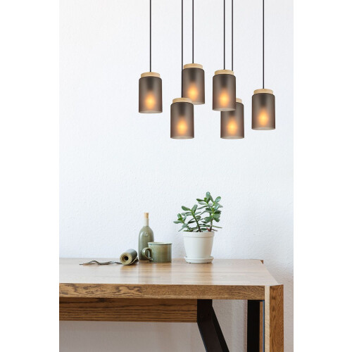 Lampe Suspendue APP1813-6CP Frosted Grey 2
