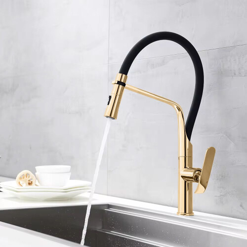 Βρύση Κουζίνας Rea Castor Black Gold 1