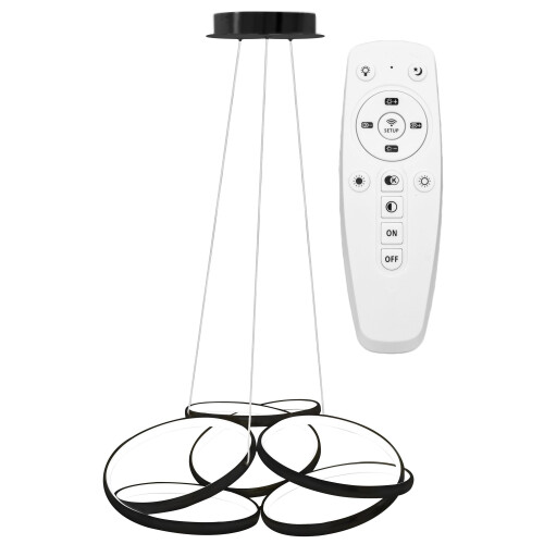 Moderni Led-kattovalaisin + Remote App793-cp Flat Black