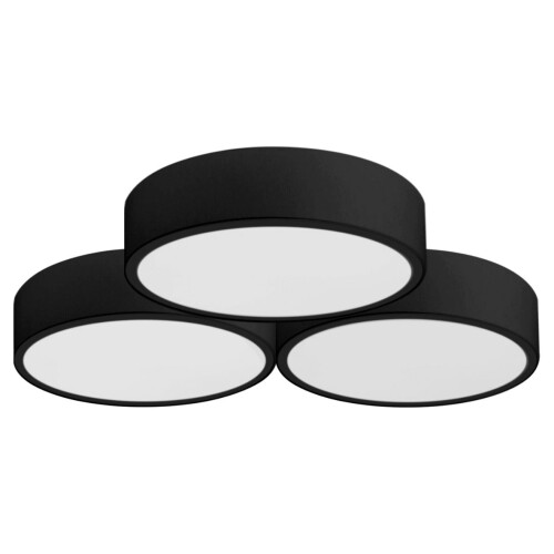 Plafondlamp App878-c Triple Zwart 3x40cm